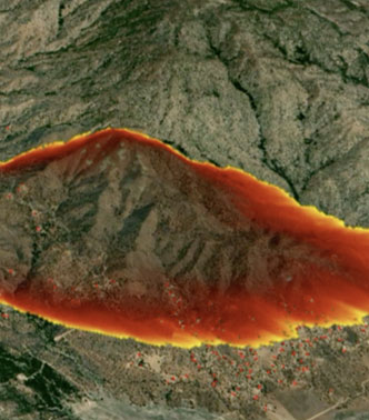 Wildfire simulation