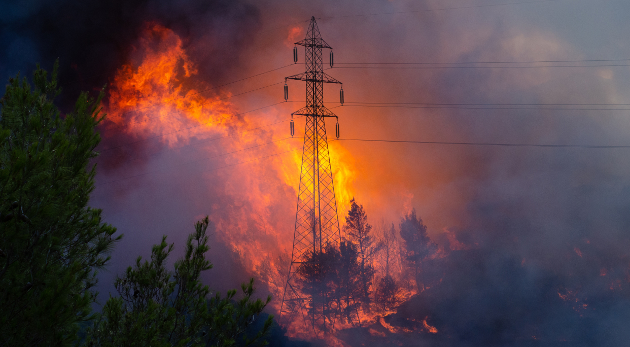 Electric Lines on Fire