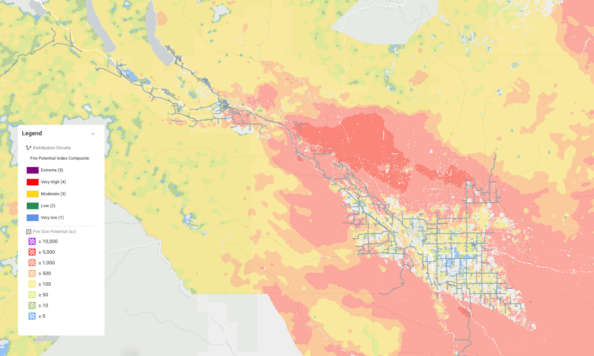 Fire potential before