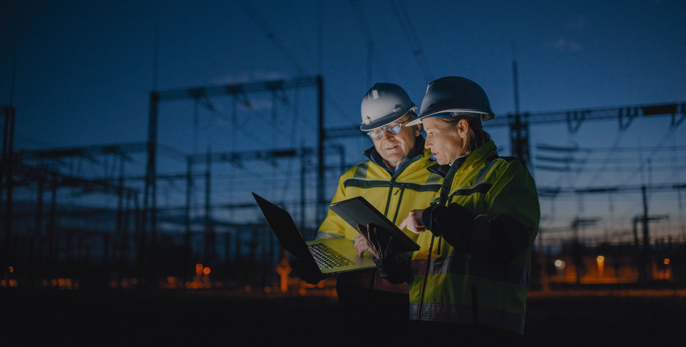 Photo of utility workers