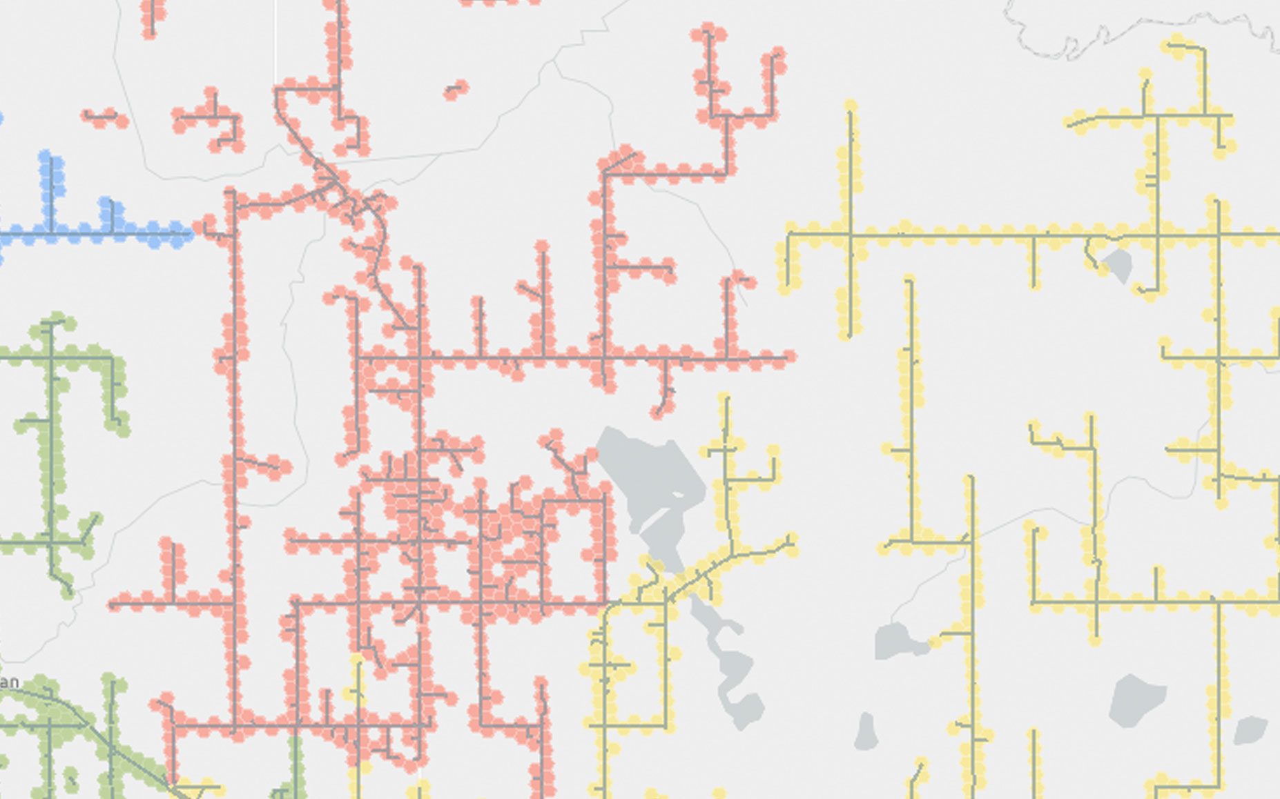 Map showing asset risk
