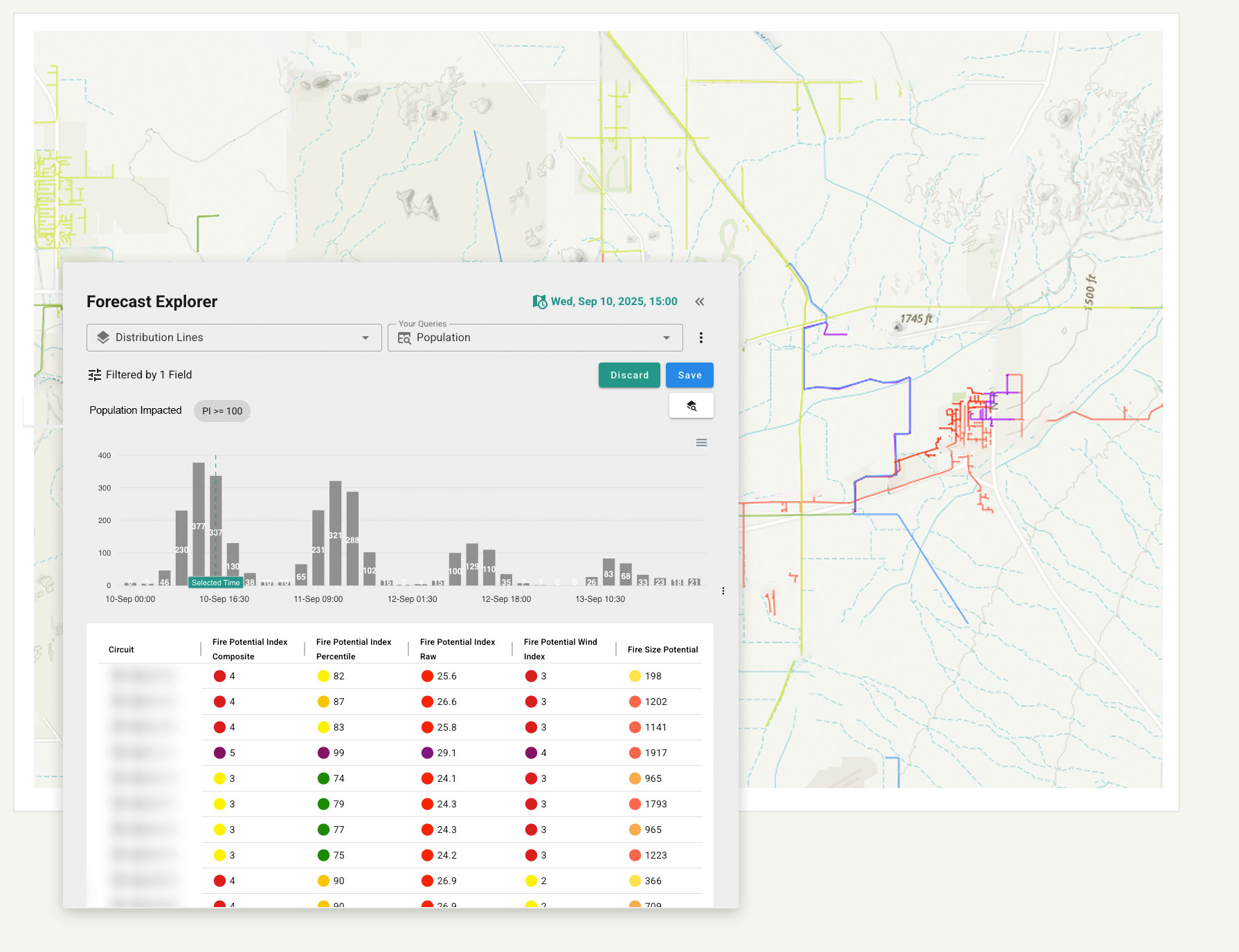 population impact map