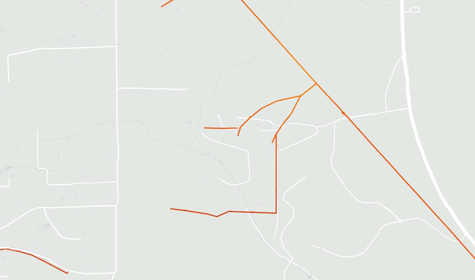 map showing power line locations