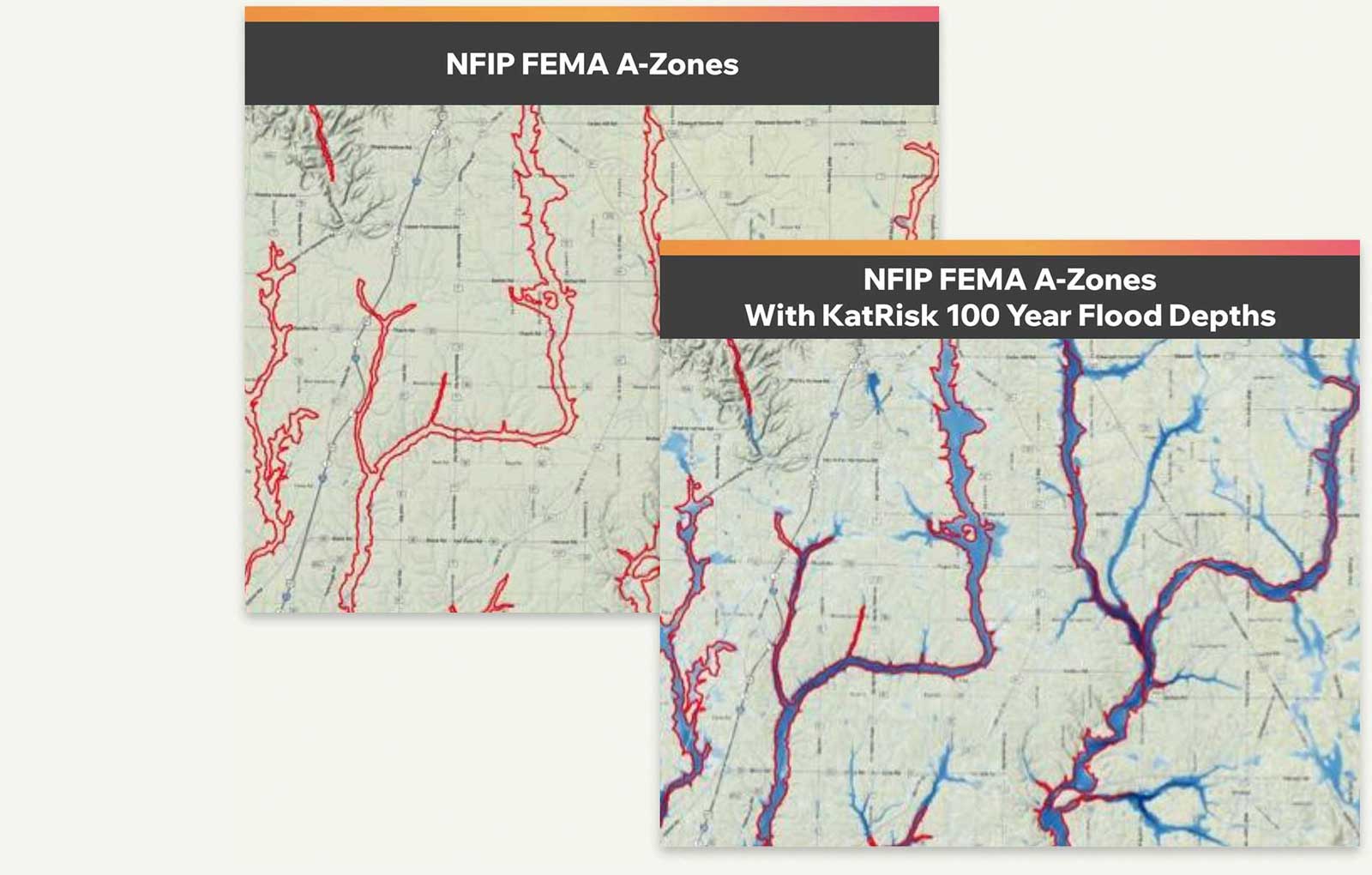 flood comparison maps