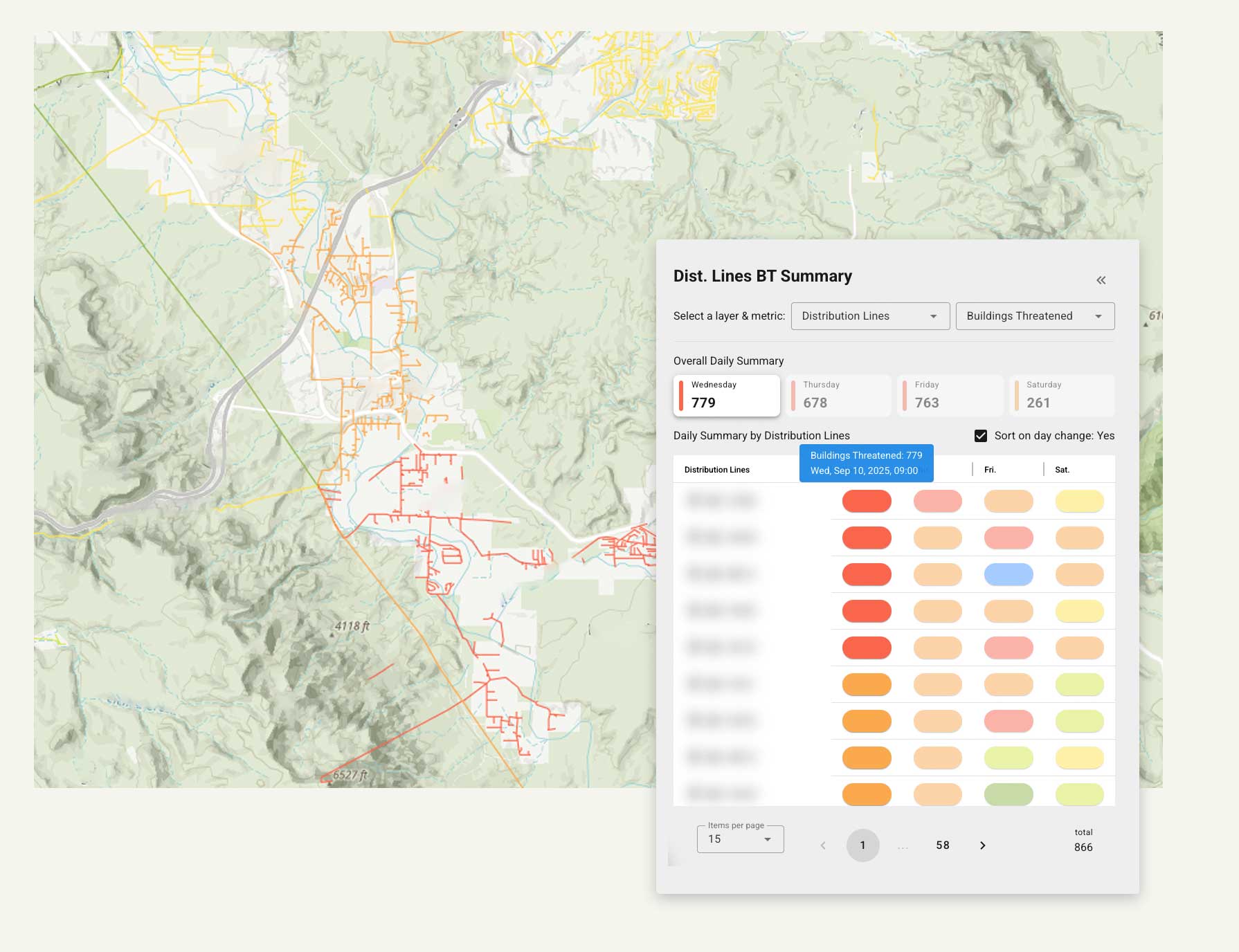 Fire size potential Map