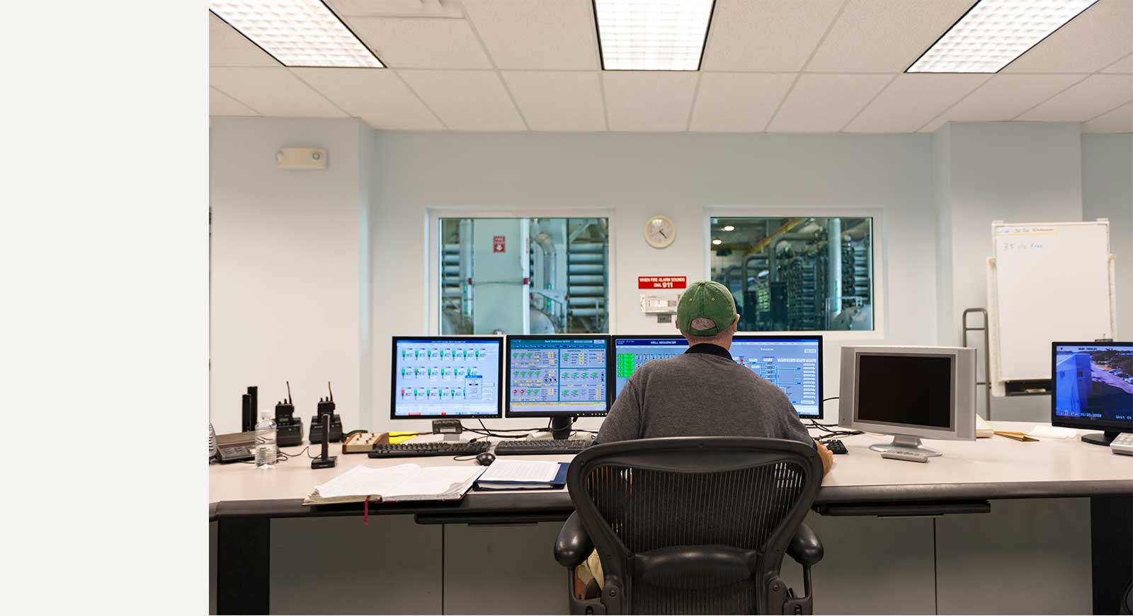 photo of utility operations monitoring room